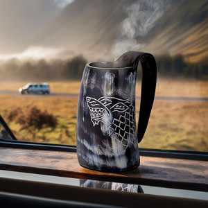 Mug en corne rustique moderne fait main et imperméable - Product Image 1
