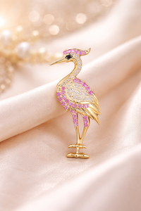 Broche Estilo Flamenco en Plata de Ley 925 con Circonita Cúbica para Unisex - Product Image 2