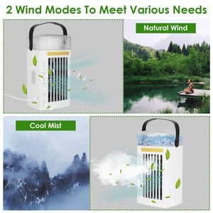 "4-in-1 <b>Portable</b> <b>AC</b> <b>Unit</b> with 3 Speeds Nightlight Evaporative Air Cooler for Home Office Camping" - Product Image 5