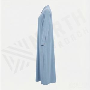 2025 OEM Kimono Abaya pour femmes musulmanes, en tissu polyester épais, doux et très extensible, col en V, manches longues, pour fêtes, Ramadan, mariages - Product Image 3