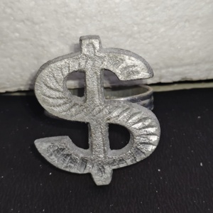 Anneau de serviette en aluminium avec symboles de devises (Dollar et Euro), pièce unique, pour décoration de table de gala professionnel - Product Image 5