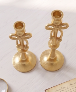 เชิงเทียนโลหะดีไซน์โบว์ไทสุดเก๋สำหรับตกแต่งโต๊ะกลางบ้าน - Product Image 6
