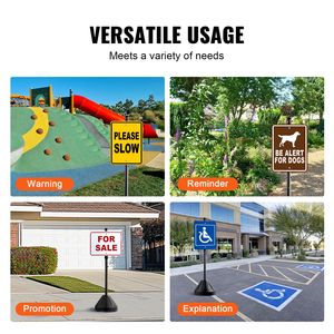 Supporto Portatile per Cartello di Parcheggio con Palo in Ghisa da 1,5 m e Base con Ruote in Plastica Dura, Movibile - Product Image 6