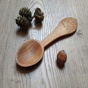 Cuchara de Té de Madera Sostenible, Cuchara de Café y Azúcar de Madera Natural, Acabado Liso, Utensilio de Cocina Reutilizable - Product Image 1