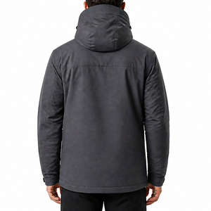 Veste de ski imperméable à capuche pour homme avec fermeture éclair et logo personnalisé, vêtements d'hiver pour homme, veste chaude pour homme - Product Image 2