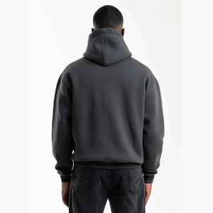 Sajjawal Zipper-Up Regular Fit 100% Cotton Fleece 400g Solid Eco-Friendly Windproof <b>Waterproof</b> Winter Mens Unisex Hip Hop Hoodie - Product Image 1