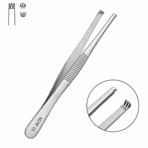 Pinces à tissus dentées 2×3, fines, chirurgicales, en acier inoxydable, instrument de précision pour la manipulation des tissus, OEM ODM - Product Image 3