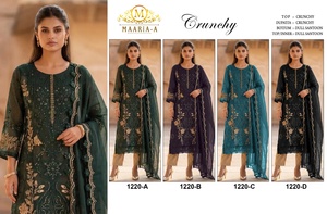 Última tendencia en trajes Salwar de seda crujiente con bordado de lentejuelas, para usar en todas las ocasiones. Compre directamente del proveedor al por mayor. - Product Image 6