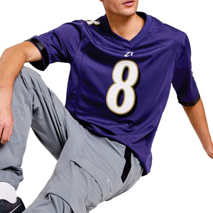 Maillot de football violet en gros d'usine, uniforme de football de haute qualité, t-shirt de sport en maille pour adulte imprimé par transfert thermique pour club - Product Image 6