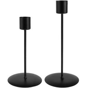 เชิงเทียนอะลูมิเนียมสีทองร่วมสมัยพร้อมขาตั้งเหล็กสำหรับเทียนแท่ง - Product Image 2