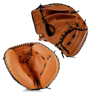Gant de baseball en cuir pour receveur droitier, à doigts entiers, avec fermeture auto-agrippante, taille adulte, antidérapant, toutes saisons - Product Image 4