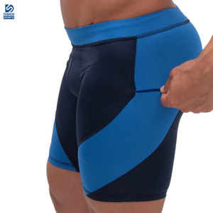 Breathable Eco-Friendly Canvas <b>Compression</b> <b>Shorts</b> for <b>Men</b>-High Quality Durable Material Elastic Waist Fitness Wear Reasonable - Product Image 4
