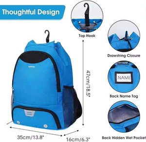 Sac de sport professionnel personnalisé pour le basketball, idéal pour les uniformes, les chaussures, les accessoires et les voyages d'équipe - Product Image 3