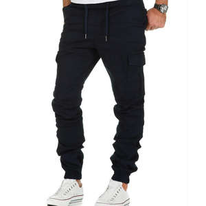 Diseño personalizado de alta calidad bordado Logo Loose Fit Straight Patch Pockets Pantalones Street Fashion Men Cargo Pantalones - Product Image 6