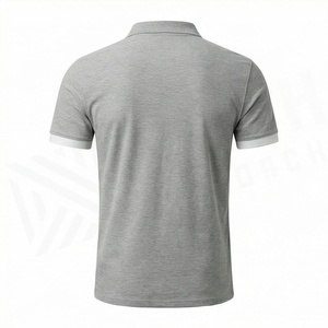 เสื้อโปโลผู้ชายผ้าฝ้ายน้ำหนักเบา สวมใส่สบายสำหรับฤดูร้อน ไซส์ใหญ่ รับผลิตตามแบบ (OEM) คุณภาพสูง ระบายอากาศได้ดี ซิปครึ่งตัว เสื้อกีฬา - Product Image 2