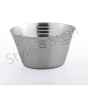 Factory Supplier Stainless Steel Fruit Salad Mixing Serving Bowl Set Polished Metal <b>Bread</b> <b>Basket</b> and Dinner Tableware - Product Image 1