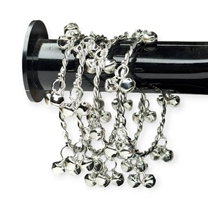 Premium Kashmiri 24K Silver Plated Twisted Ghungroo <b>Bangles</b> Jhumki Elegant Modern Wedding Jewellery at Wholesale Price - Product Image 1