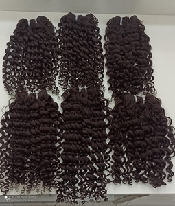 HAIR FASHION INDIA Paquetes de Cabello Humano Remy Indio Rizado Kinky 100GM para Marrón y Negro, Doble Trama a Máquina, Sin Químicos, Todo Tipo - Product Image 3