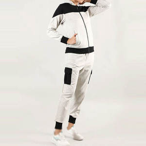Women Color Blocking <b>Tracksuit</b> Hooded Zipper Full Sleeve Casual Regular Fit Polyester Cotton Autumn Wear Side Pockets - Product Image 1