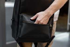 Custom Genuine <b>Leather</b> <b>Backpack</b> Luxury Mens <b>Laptop</b> Rucksack Waterproof Travel <b>Leather</b> Bag Casual School Bag LBK-0125 - Product Image 5