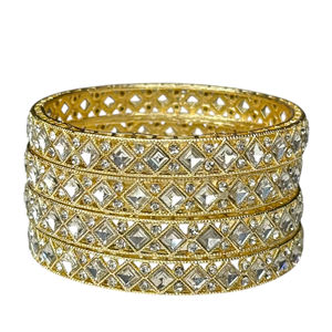Bracelets tendance de haute qualité plaqués or avec perles d'imitation, parfaits pour mariages et fêtes, prix de gros premium - Product Image 1
