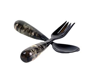 Meilleures ventes en Inde, ensemble de service pour salade de couleur bleue, écologique, passe au lave-vaisselle, ustensiles pour salade, cuisine à domicile, fabriqué en Inde - Product Image 1