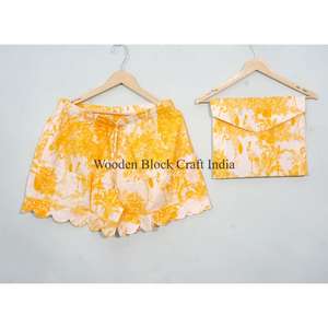 Conjuntos de Pijamas Cortos de Verano Elegantes y Cómodos para Mujeres y Adolescentes, Transpirables, de Algodón, Corte Holgado, Diseños y Logotipos Personalizables - Product Image 4