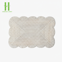 Sous-plat rond en bambou artisanal, style bohème, écologique, pour décoration murale, fabriqué au Vietnam