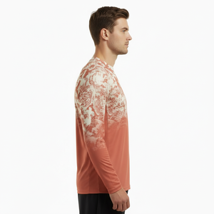 Camiseta de pesca para hombre, protección solar, manga larga, ciclismo, senderismo, rendimiento al aire libre - Product Image 4