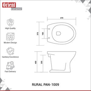Fournisseur de confiance : WC moderne de luxe en céramique blanche, à poser au sol, de haute qualité - Product Image 3