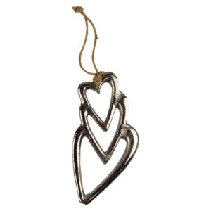 Adorno Navideño de Metal Sólido Vintage con Diseño de Corazones Colgantes para Decoración del Hogar en Interiores - Product Image 1