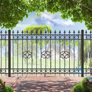 แผงรั้วเหล็กดัดตกแต่งสำหรับภายนอกอาคาร – โซลูชั่นรั้วเพื่อความเป็นส่วนตัวสำหรับสวน สนามหญ้า และความต้องการด้านความปลอดภัยในที่อยู่อาศัย - Product Image 6