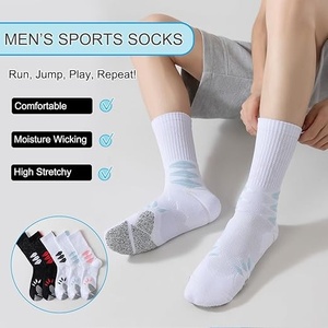 Calcetines deportivos de algodón con logotipo personalizado para hombre - Product Image 3
