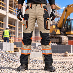 TwillSports Men's High Visibility Reflective <b>Cargo</b> Work Pants Safety <b>Trousers</b> for Construction Industrial <b>Workers</b> - Product Image 2