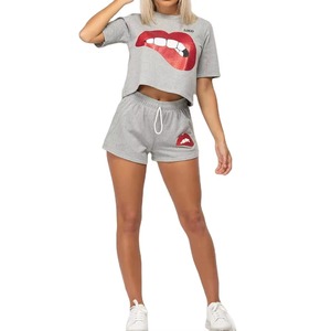 Conjuntos de Ropa de Verano 2026 para Mujer, Camiseta de Manga Corta con Cuello Redondo y Pantalones Cortos, Conjunto de 2 Piezas, Ropa Sólida para Mujer - Product Image 4