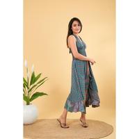 Robe midi décontractée en soie pour femme, style A-line, col en V, sans manches, dos nu, dentelle, confortable, pour tous les jours, élégante, style vintage, best-seller