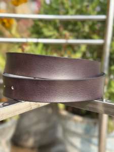 Cinturón de Cuero Genuino Hecho a Mano para Hombre de Primera Calidad con Hebilla de Hierro Bordada, 3.5 cm de Ancho, 120 cm de Largo, Estilo Casual - Product Image 2