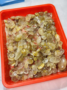 Cabochon de Quartz rutile doré naturel de haute qualité lisse poli à la main pierres précieuses en vrac taille de mélange pour bijoux - Product Image 2