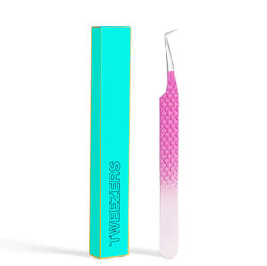 Pinza de Lujo para Extensión de Pestañas con Punta Dorada, Herramienta de Aplicación de Pestañas de Diseño, Aplicador de Volumen para Técnicos de Belleza - Product Image 3