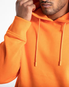 Sudadera con Capucha para Hombre, Color Naranja, Corte Regular, con Bolsillo, Estilo Casual, Tejido de Punto, 100% Algodón - Product Image 3