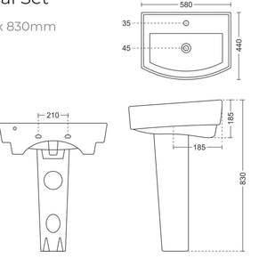 High quality ceramic laundry sink pedestal basin 580x440x830mm bathroom washtub porcelain washing clothes basin freestanding - Product Image 4