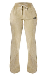 Custom Women Acid Wash Cropped Zip Hoodie Wide Leg Sweatpants <b>Set</b> Vintage Fleece Two Piece Tracksuit OEM Supplier - Product Image 4