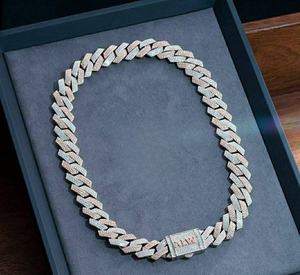Luxury <b>Iced</b> <b>Out</b> Miami Cuban Link Moissanite Diamond <b>Chain</b> Hip Hop Necklace VVS Premium Unisex Statement Jewelry Design Accessory - Product Image 1
