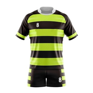 Uniforme de Entrenamiento de Rugby Personalizado, Jersey y Pantalones Cortos, Ropa Deportiva Profesional para Equipos, Transpirable, de Secado Rápido, Ropa Atlética de Alto Rendimiento - Product Image 5