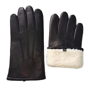 Guantes de Lujo, Nuevo Estilo, Lisos, Súper Cálidos, Transpirables, Súper Suaves, de Cuero Genuino con Forro de Lana, Dedos Completos, Ecológicos - Product Image 3