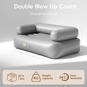 ספה יוקרתית מיטת ספה דחוס סט רהיטים אדם יחיד מתנפחים ספה מיטה מיטה הנחת עצלה ספות אוויר - Product Image 2