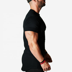 Camiseta Deportiva Personalizada al por Mayor para Hombre, Ropa Deportiva Activa para Gimnasio, Ajustada, Transpirable, de Punto, con Cuello Redondo - Product Image 6