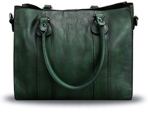 Bolso de Mano al por Mayor para Mujer, Elegante y a la Moda, Bolso de Hombro Personalizado OEM, Bolso Tote de Cuero Vacuno Genuino para Dama - Product Image 1