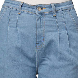 บริการผลิตเสื้อผ้า OEM ODM สำหรับทุกฤดูกาล กางเกงยีนส์เอวสูงสำหรับผู้หญิง สไตล์สตรีทแวร์ พร้อมบริการสกรีนโลโก้ตามสั่ง - Product Image 4