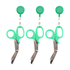 Ciseaux de soins infirmiers avec porte-badge rétractable, ciseaux de sécurité en acier inoxydable pour traumatismes, ciseaux à pansements ANAAIF ENTERPRISES - Product Image 1